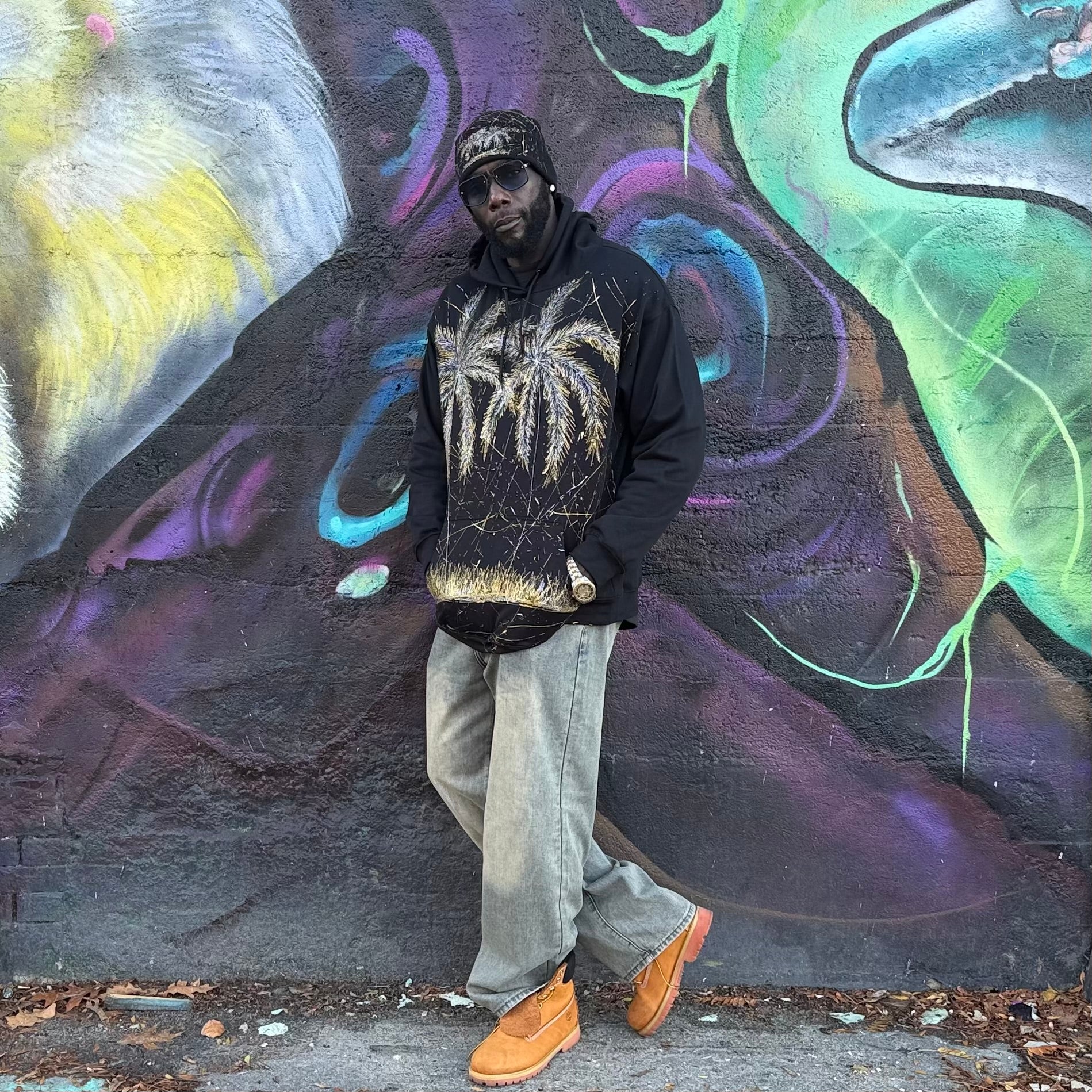 Sparkling Coconuts Hand-Painted T-Shirt – Wearable African Art Hoodie