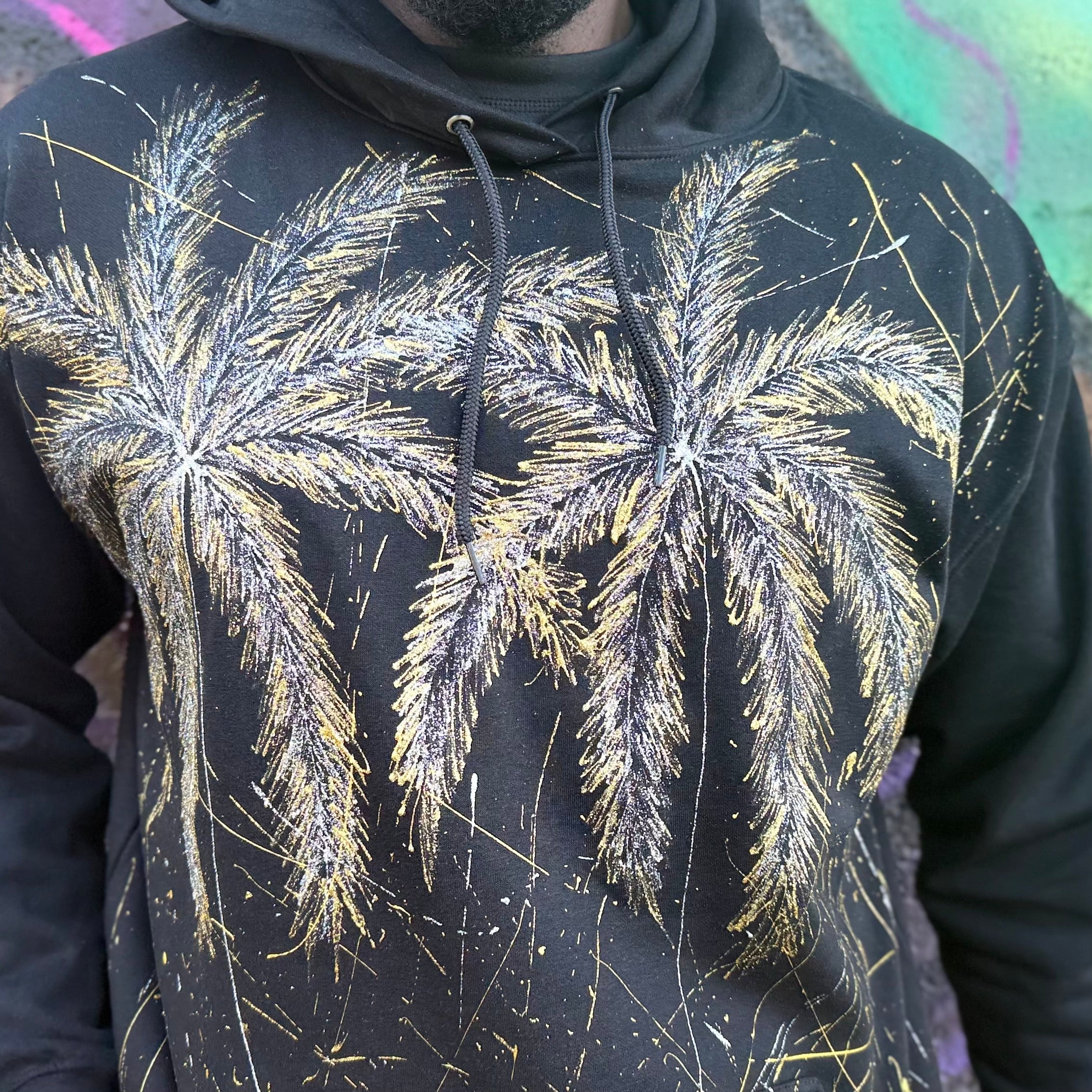 Sparkling Coconuts Hand-Painted T-Shirt – Wearable African Art Hoodie