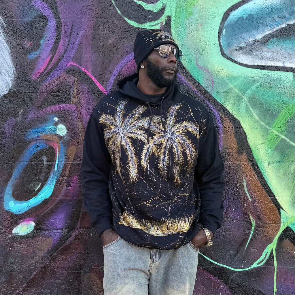 Sparkling Coconuts Hand-Painted T-Shirt – Wearable African Art Hoodie