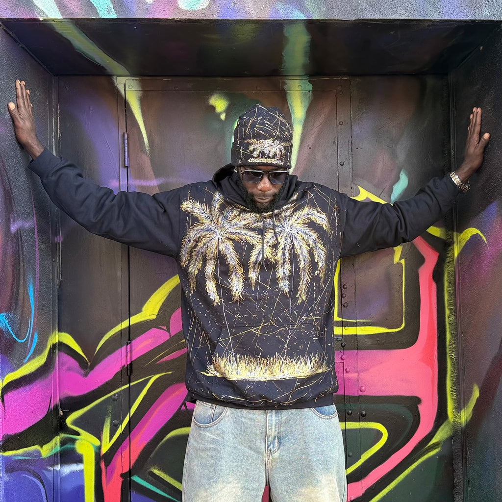 Sparkling Coconuts Hand-Painted T-Shirt – Wearable African Art Hoodie