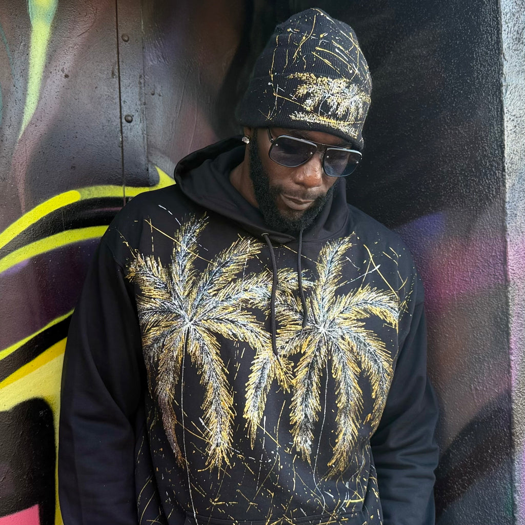 Sparkling Coconuts Hand-Painted T-Shirt – Wearable African Art Hoodie