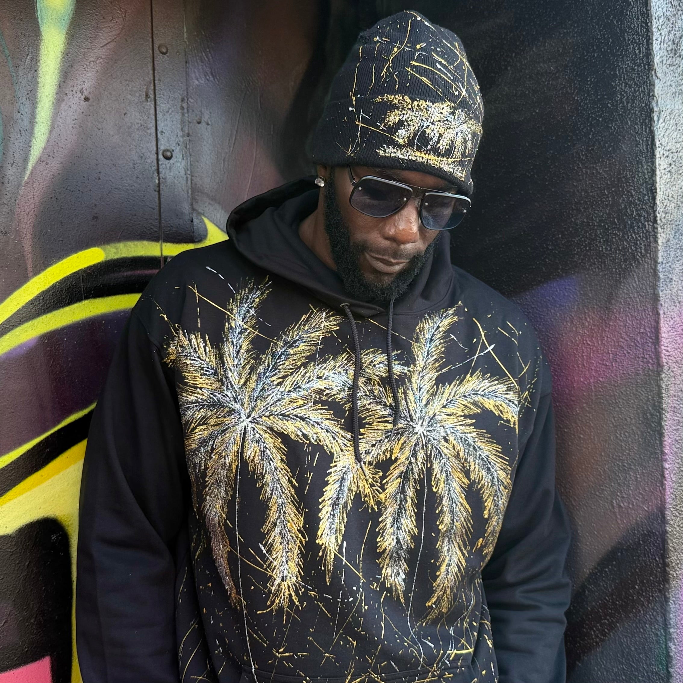 Sparkling Coconuts Hand-Painted T-Shirt – Wearable African Art Hoodie
