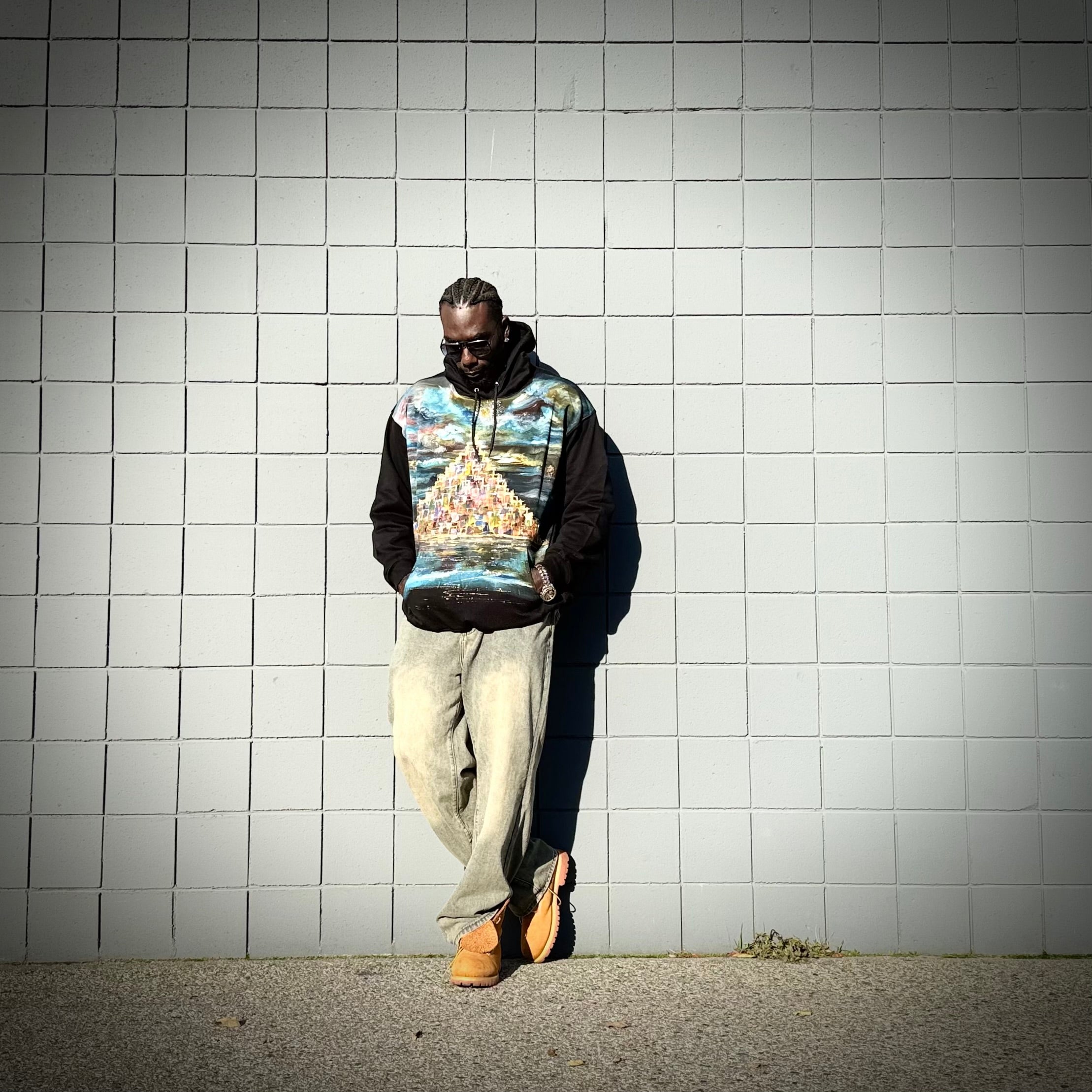 City Lights Hand-Painted T-Shirt or Hoodie – Wearable African Art