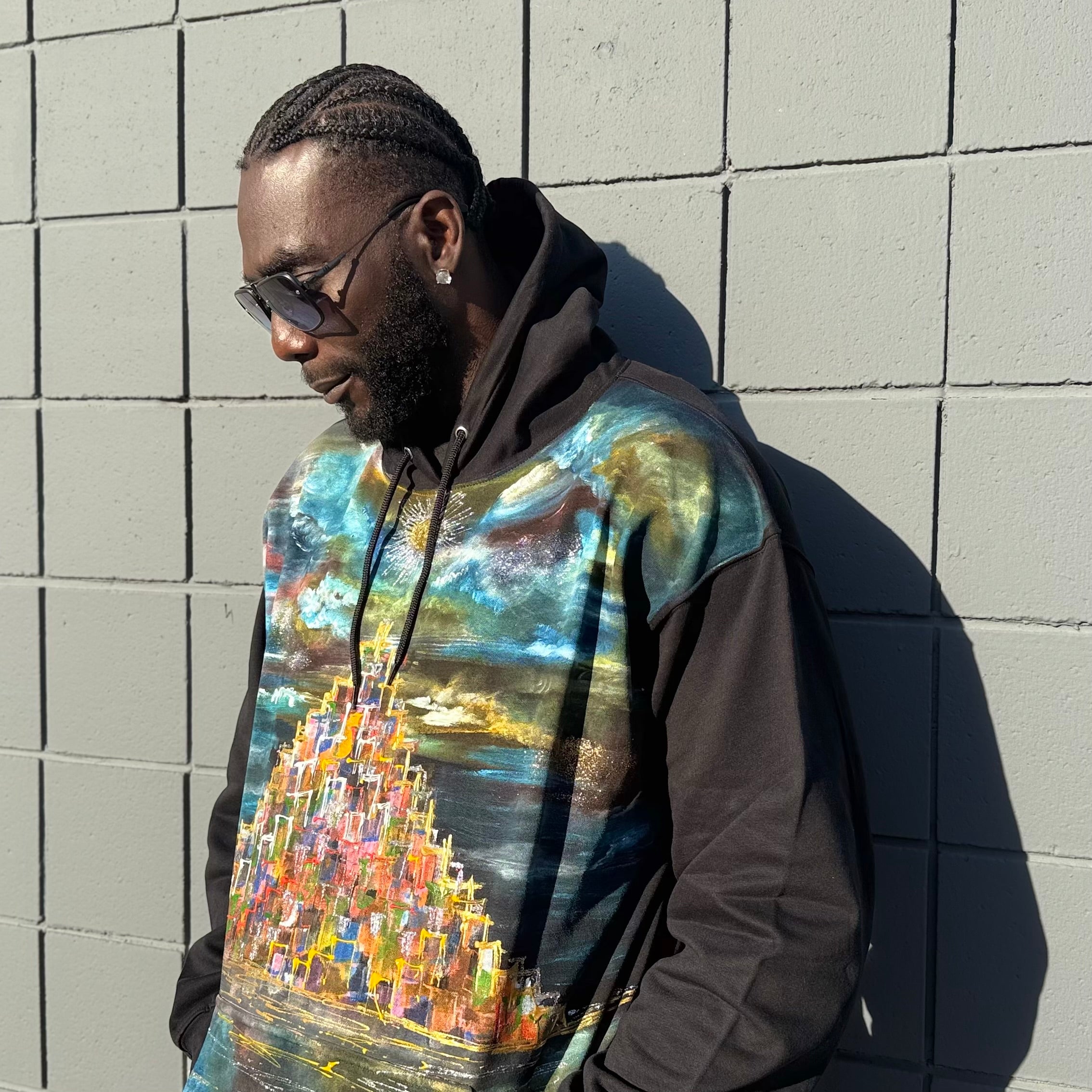 City Lights Hand-Painted T-Shirt or Hoodie – Wearable African Art