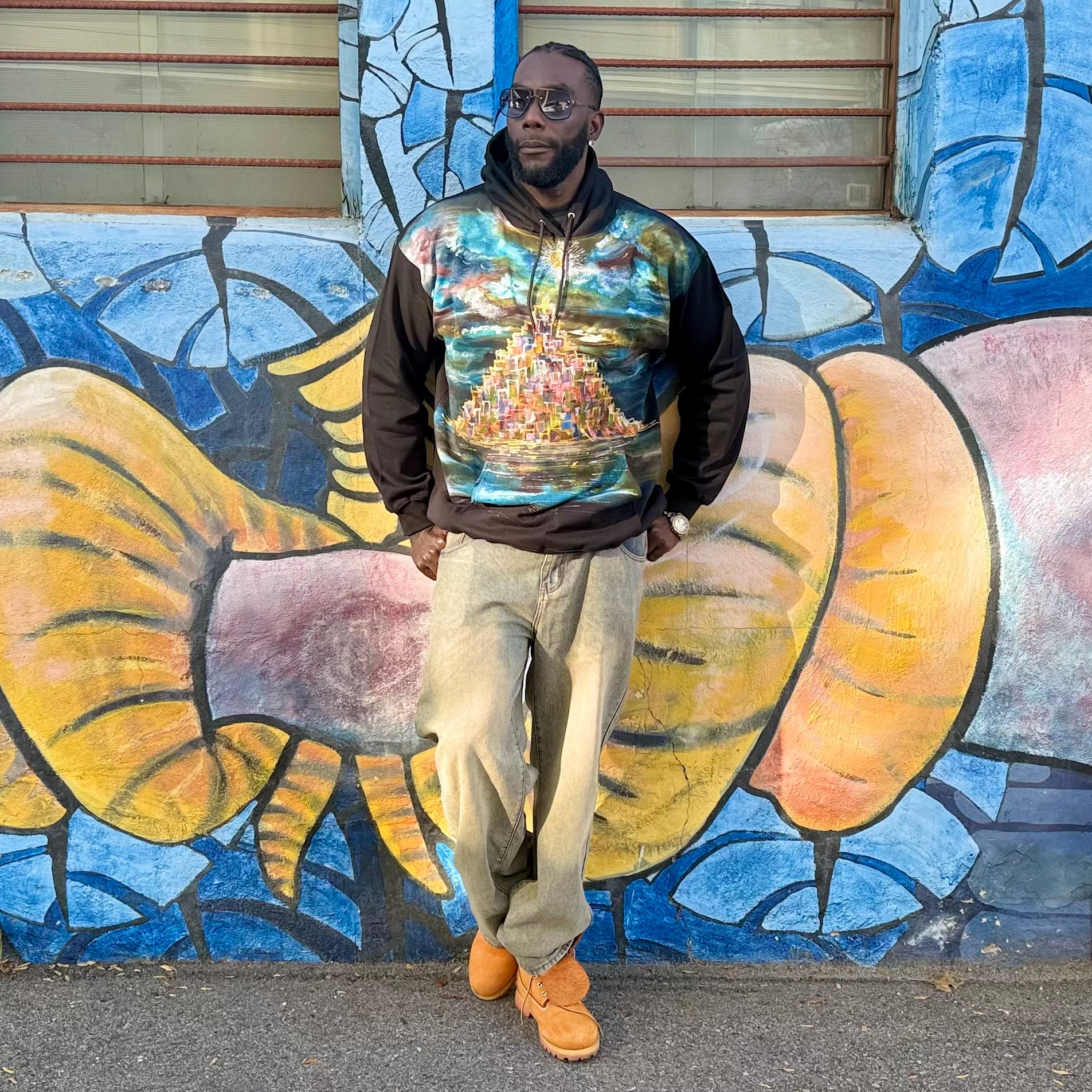 City Lights Hand-Painted T-Shirt or Hoodie – Wearable African Art