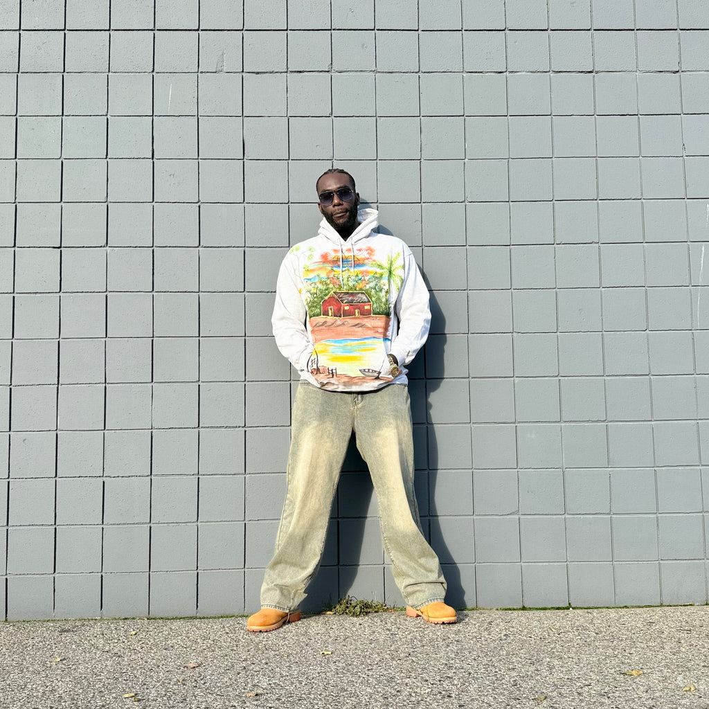 African Village Hand-Painted T-Shirt and Hoodie