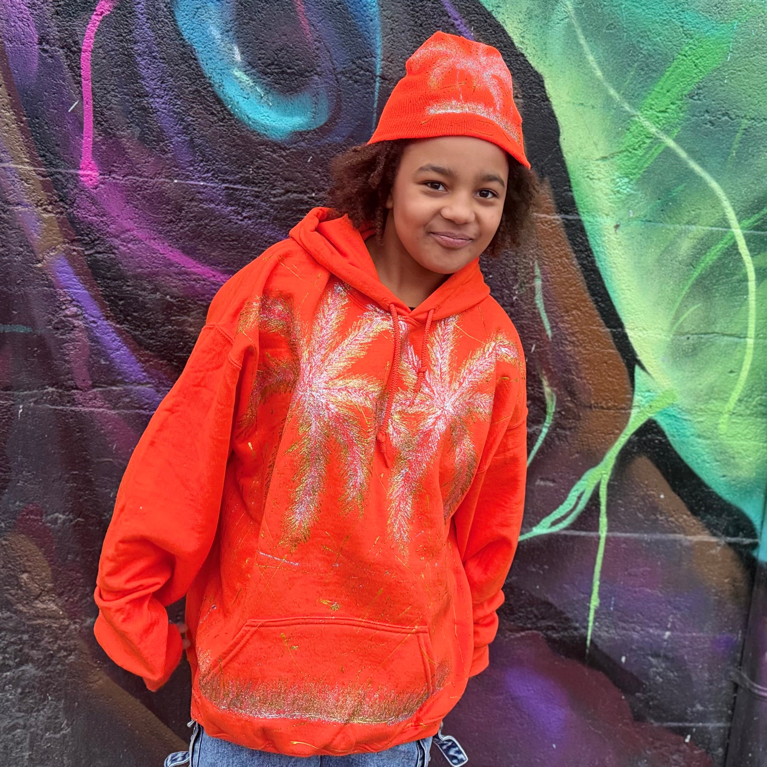 Sparkling Coconuts Hand-Painted T-Shirt – Wearable African Art Hoodie