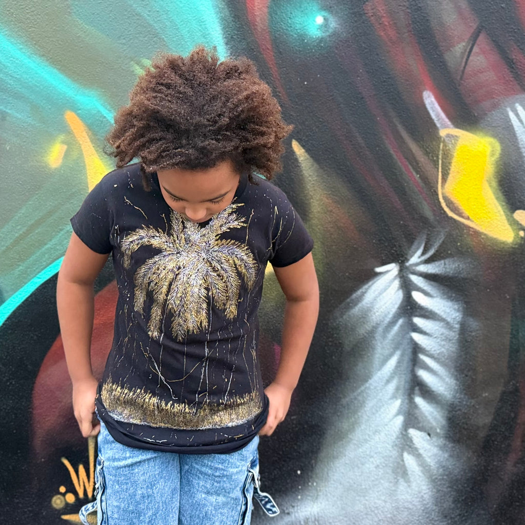 Sparkling Coconuts Hand-Painted T-Shirt – Wearable African Art Hoodie
