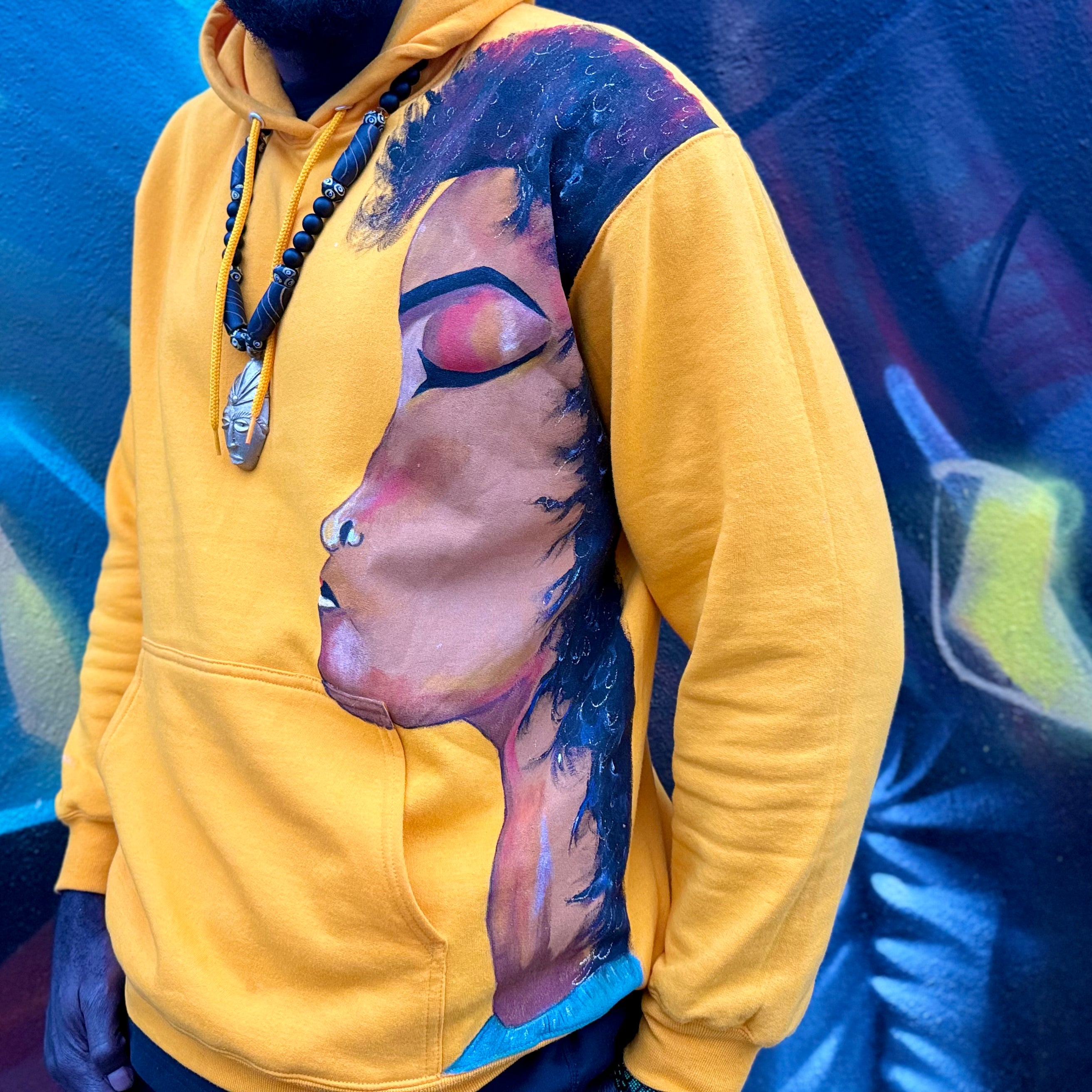 ZbenjAfrica African Beauty Portrait Hand-Painted Unisex Shirt Hoodie