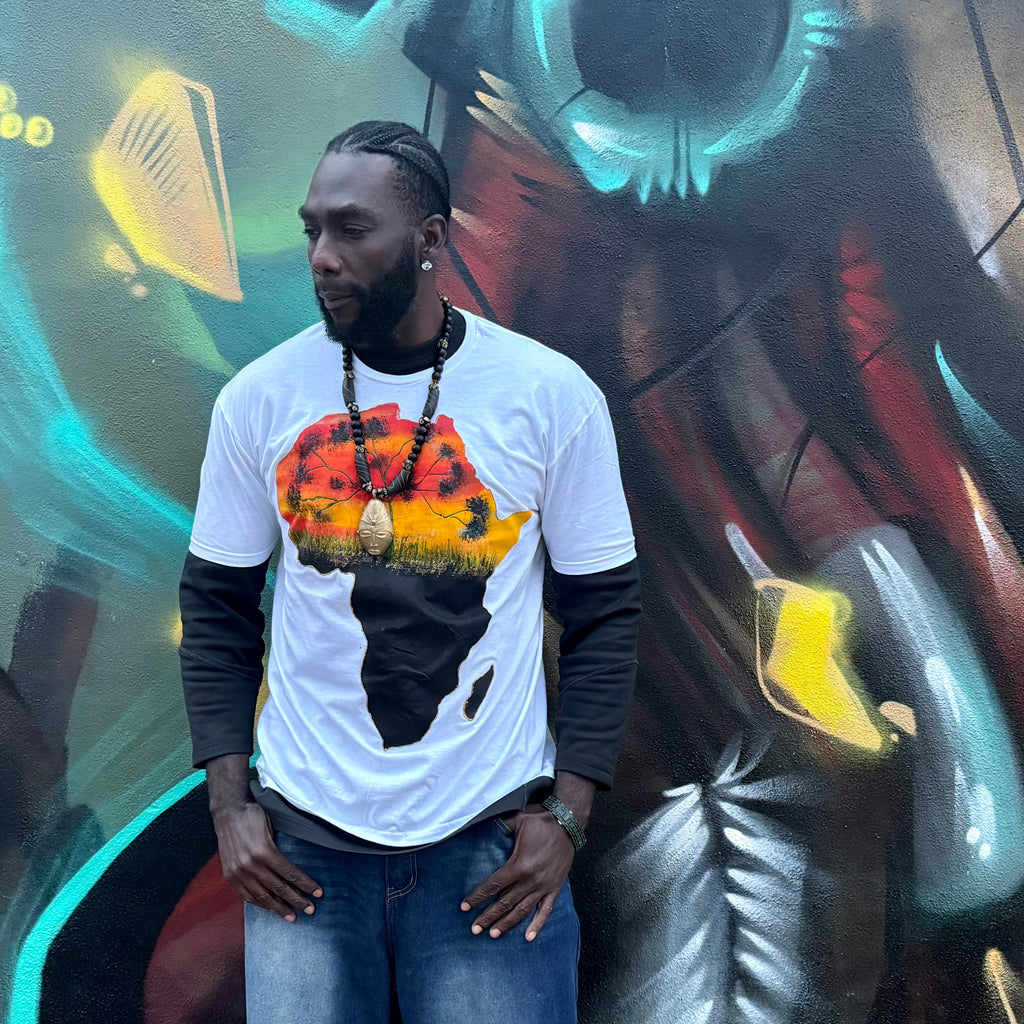 Africa Map Hand-Painted T-Shirt and Hoodie