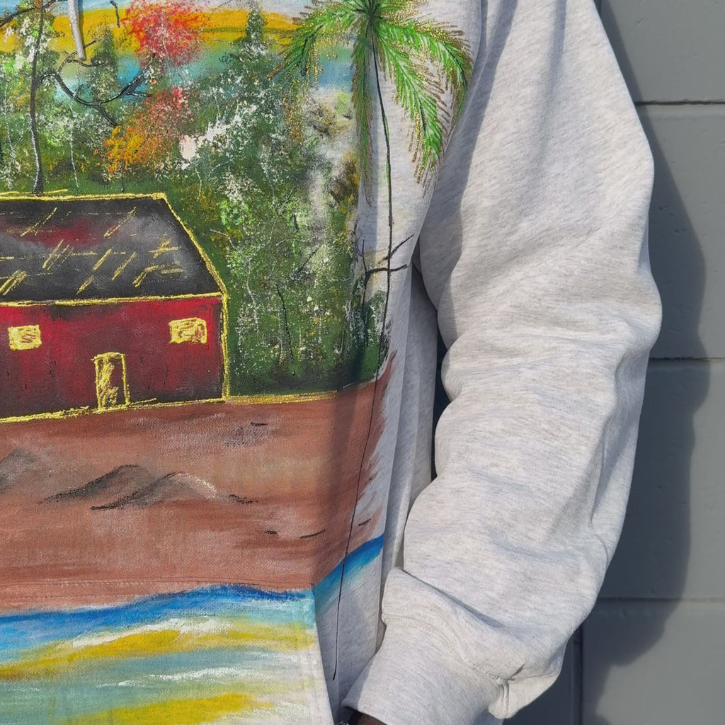 African Village Hand-Painted T-Shirt and Hoodie